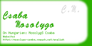 csaba mosolygo business card