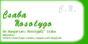 csaba mosolygo business card